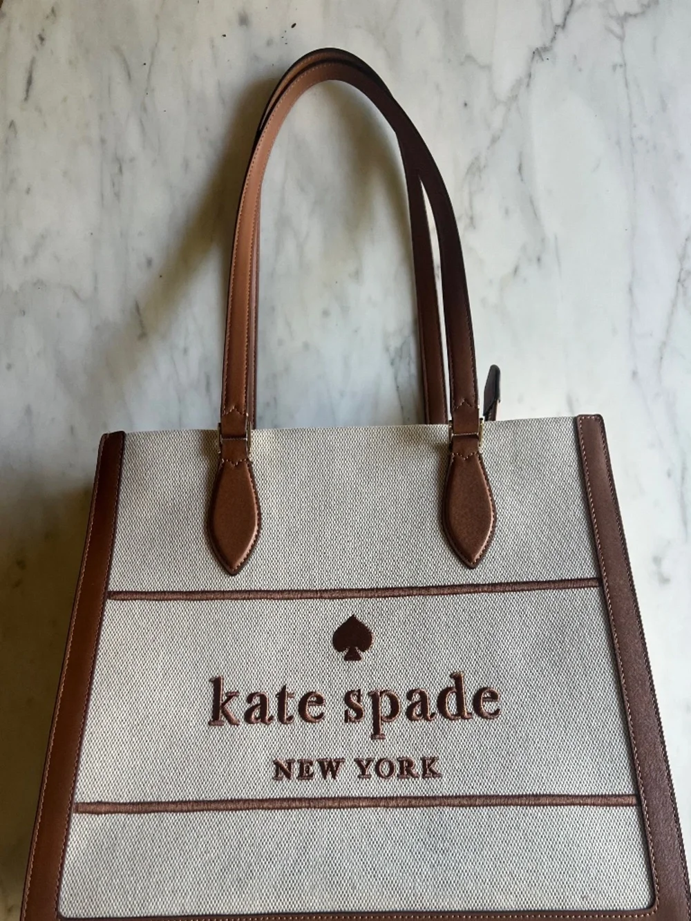 Kate spade white and brown bag (satchel)
